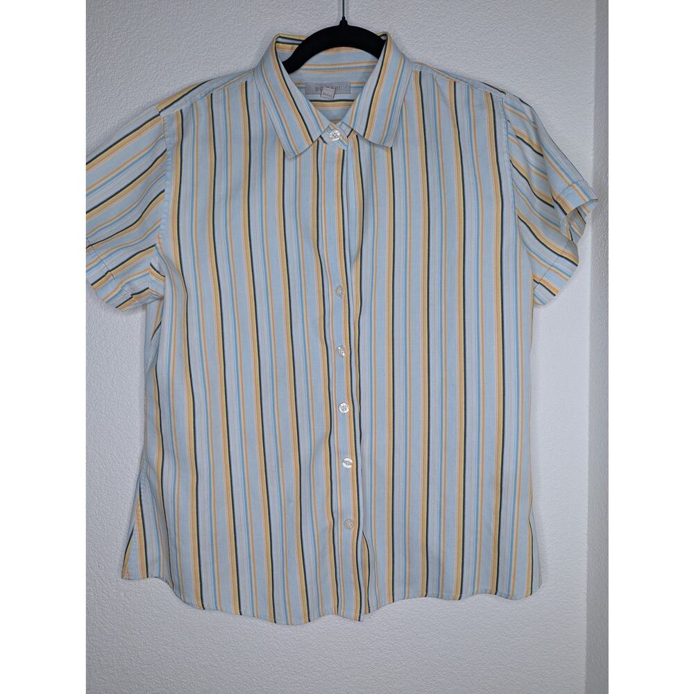 Bogari Silk Blend Striped Tee W XL Travel Summer Coastal